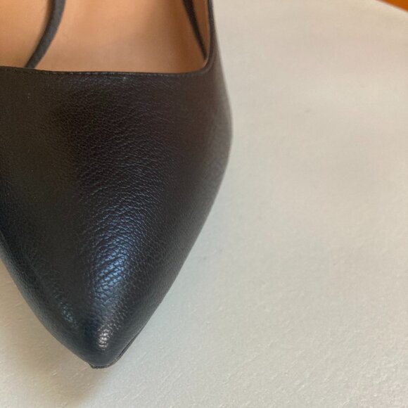 Jessica Simpson Zipper Pointed Toe Ankle Chain Strap Heels Color Black Size 9.5 - Picture 4 of 8